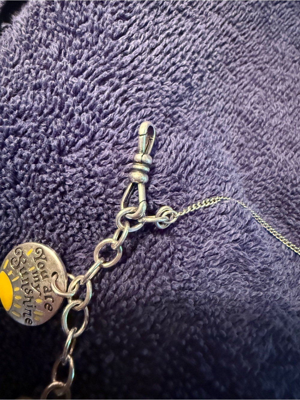 James Avery Charm Bracelet with Mama Charms .925 Sterling Silver Size Medium - Picture 6 of 7